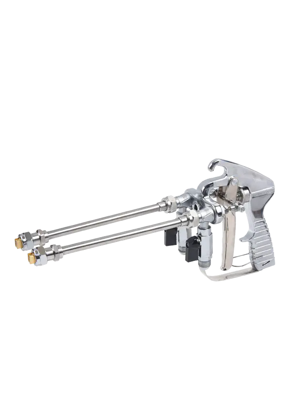 Two-component external mixing spray gun